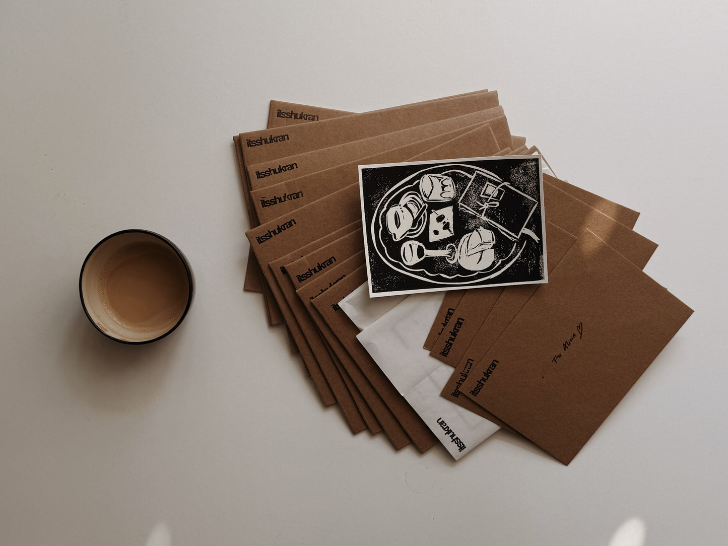 snail mail in a neutral colour that includes art prints