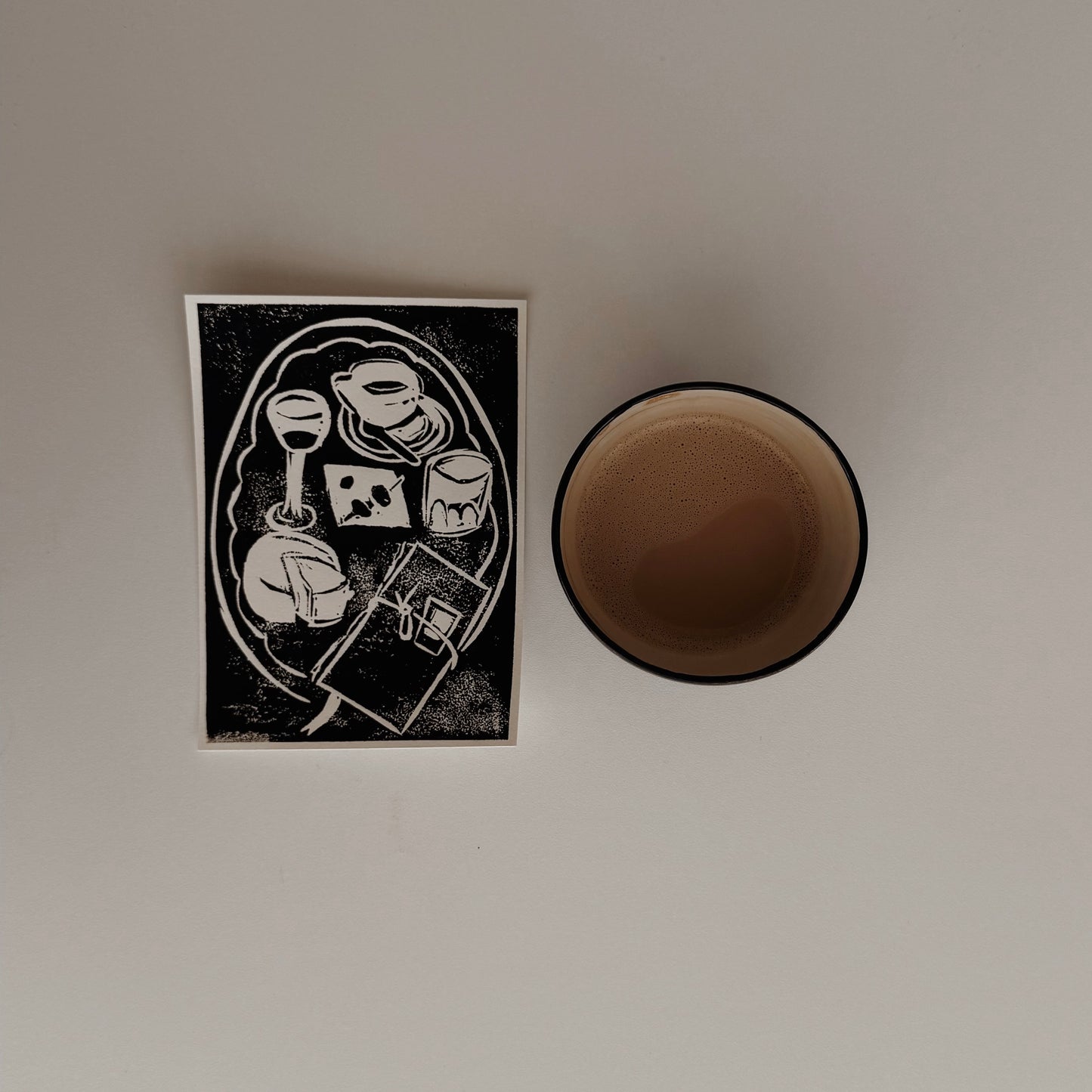 solo date lino print