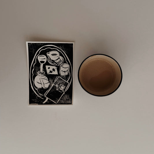 solo date lino print