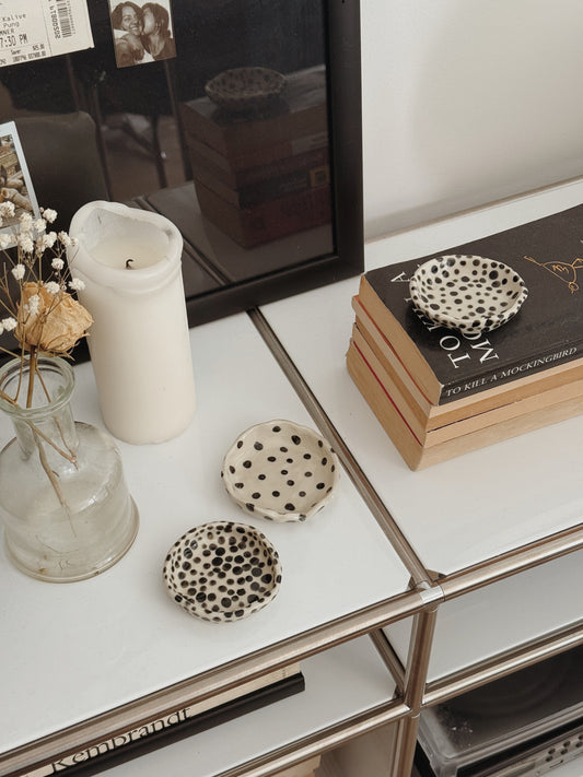 polka dot mini trinket dishes